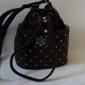 Handbag, velvet fabric, chocolate brown. Handmade by me❣️